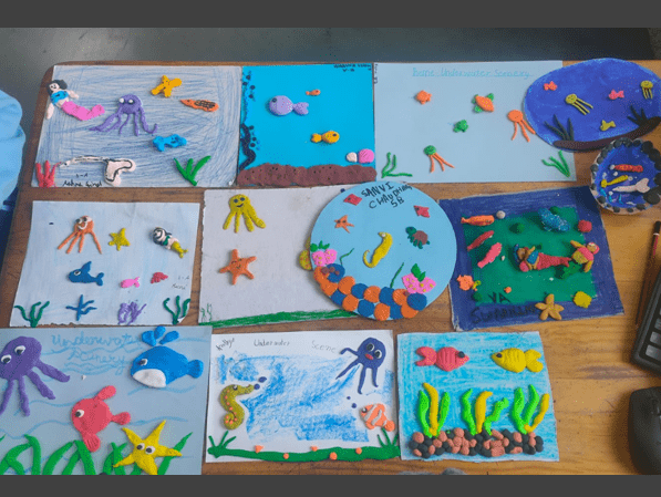 Inter House Clay Modelling Competition, Theme- Underwater Scenery