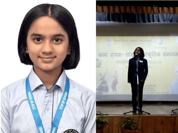 Cultural Competition was organized by Kala Sangam at Gurukul -The School on 8th December 2023, in which our student ‘Sanya Roy’ of Grade-7 got 2nd position for Self Poetry recitation.